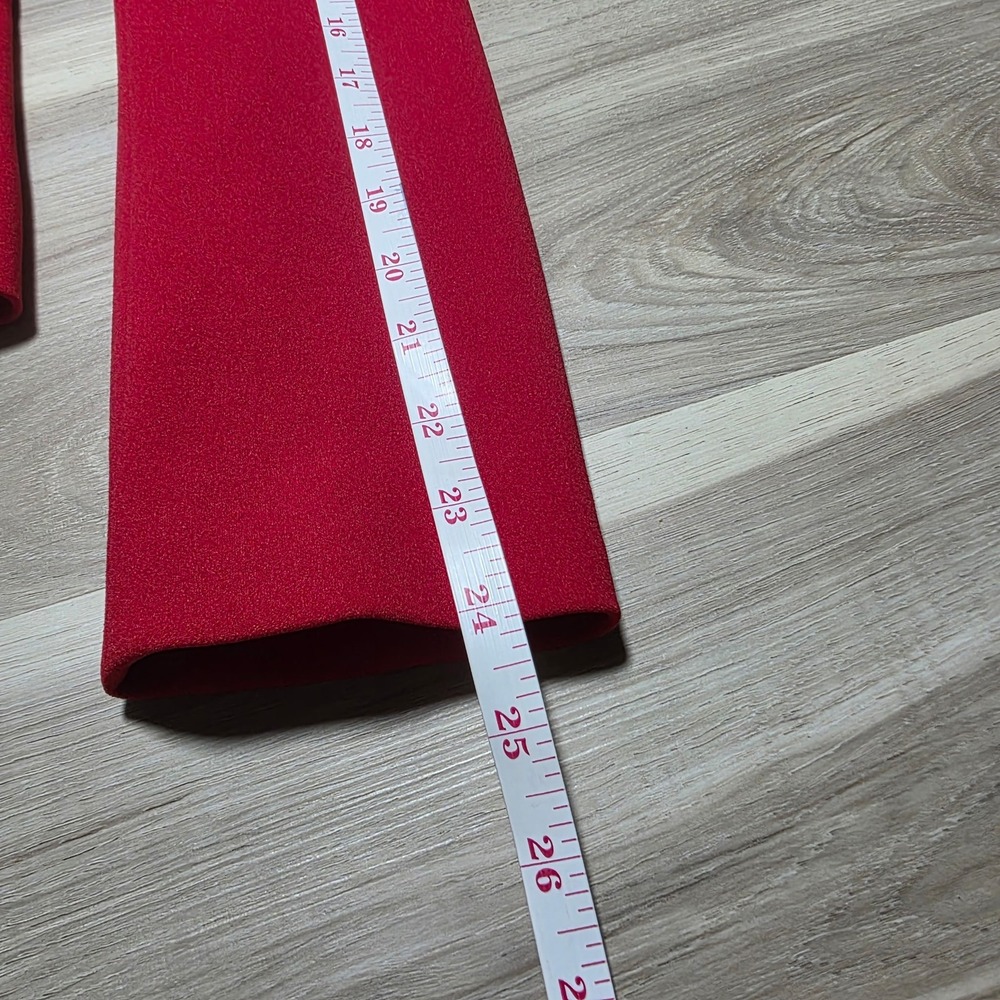 Calvin Klein Blazer Women 6 Red‎ Collarless Single Button Career Professional - Picture 7 of 9